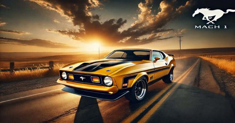 1972 Mustang Mach 1 Canary Yellow Black Louvers Classic